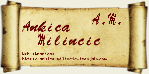 Ankica Milinčić vizit kartica